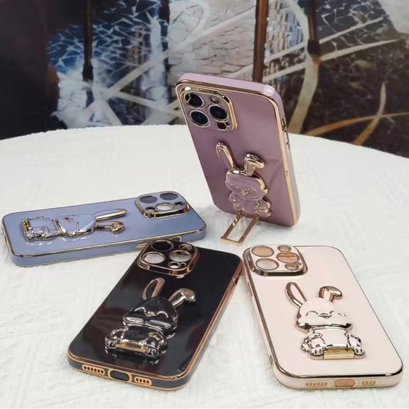 3D PLATED RABBIT PHONE CASE XS MAX - Picture 2 of 2
